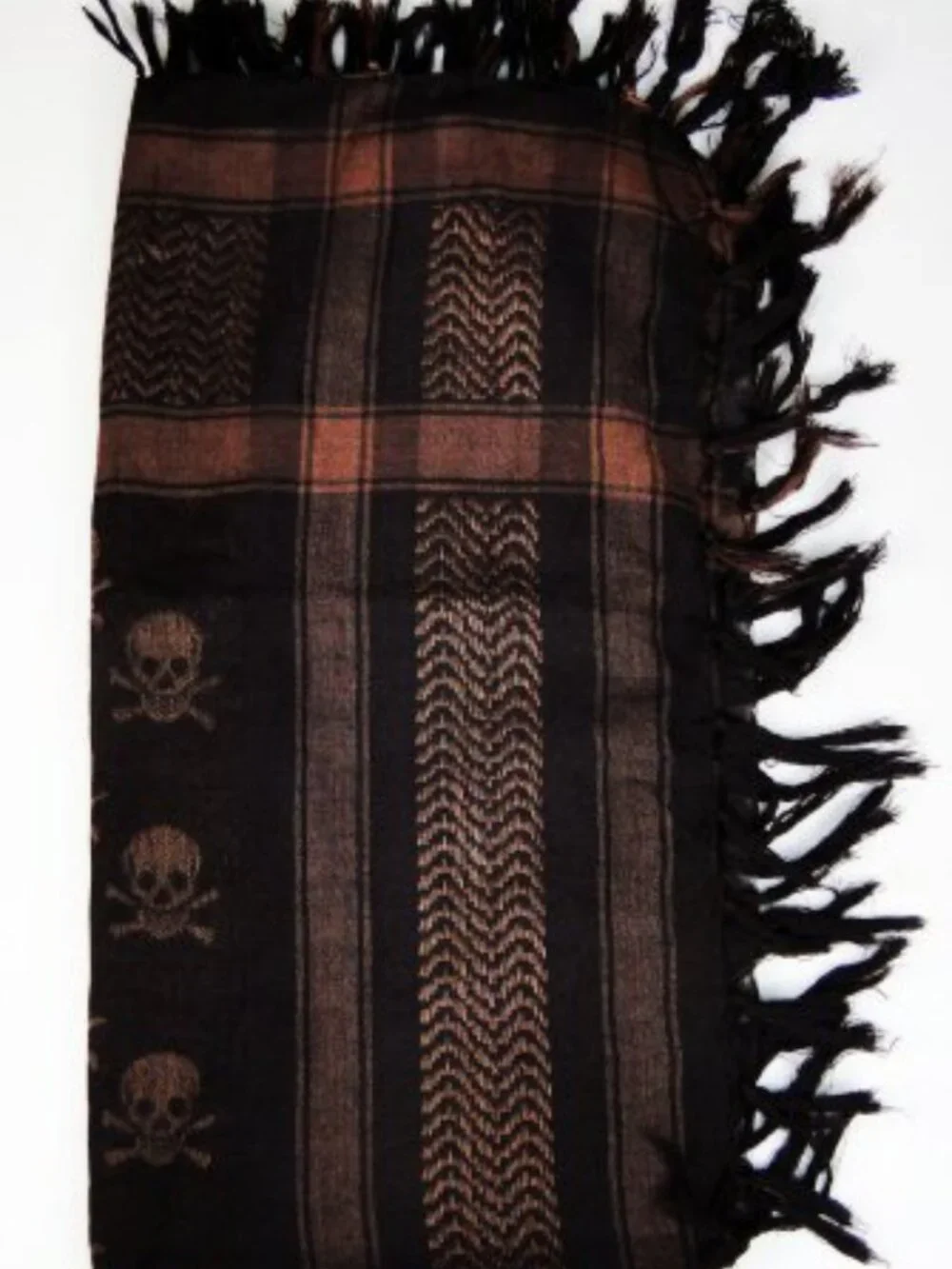 Cotton Blend Fashion Scarf Face and Neck Protection 42x42 with Tassels
